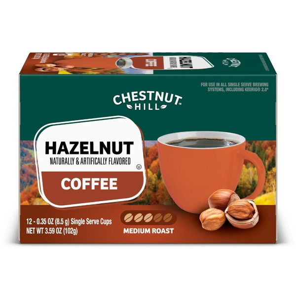 CHESTNUT HILL Medium Roast Hazelnut Coffee Single Serve Cups Same