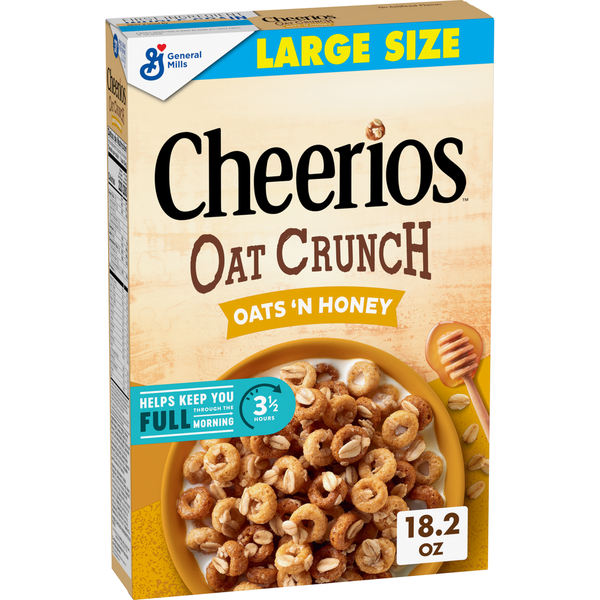 Cheerios Oat Crunch Oats 'N Honey Large Size Cereal