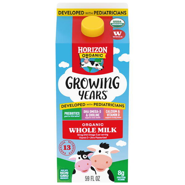Horizon Organic Growing Years Whole Milk for Kids with DHA Omega-3