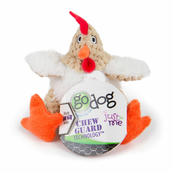 GoDog Assorted Mini Chicken & Rooster Dog Toy