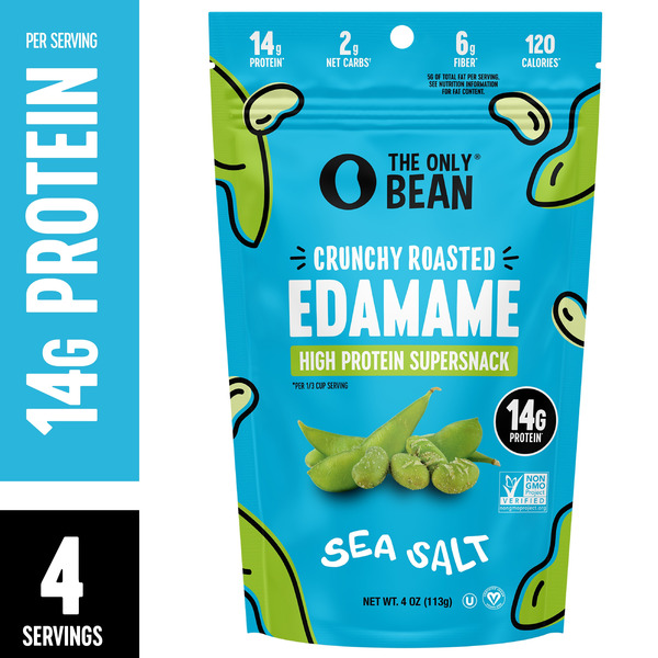 The Only Bean Crunchy Roasted Edamame Snacks (Sea Salt), Healthy