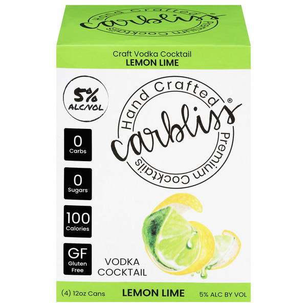 Carbliss Lemon Lime Ready To Drink Vodka Premium Cocktail Same-Day