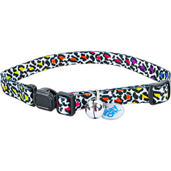 Play On Fashion Leopard Cat Collar - Rainbow
