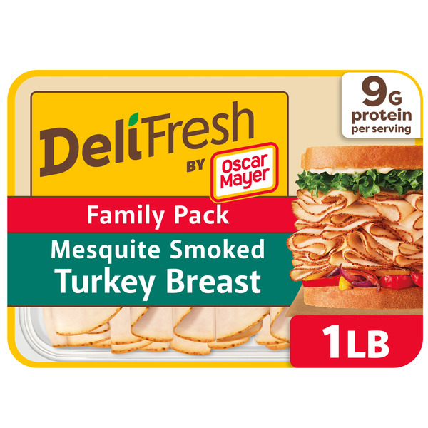 Oscar Mayer Deli Fresh Mesquite Smoked Turkey Breast Sliced Sandwich Lunch Meat Family Size