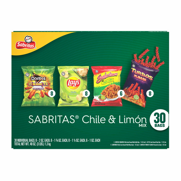 Sabritas Chile & Limon Mix, Variety Pack, 30-count