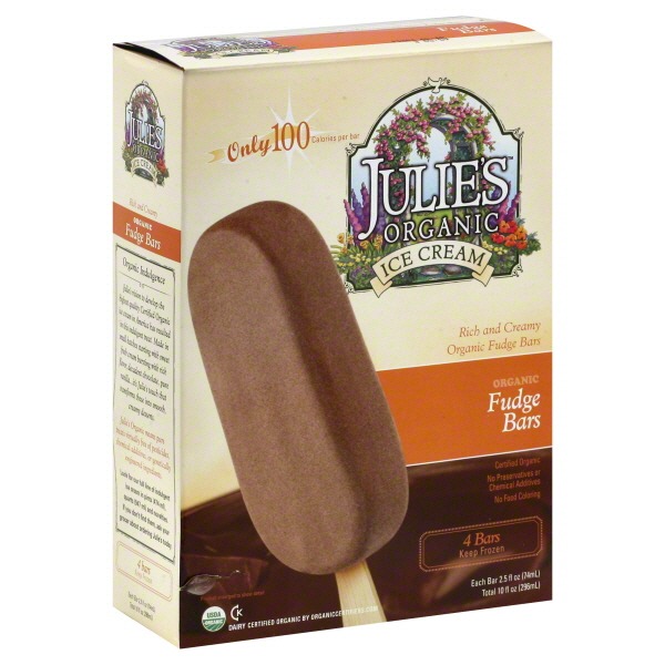 Julie's Julies Organic Ice Cream Fudge Bars 4 CT from Whole Foods
