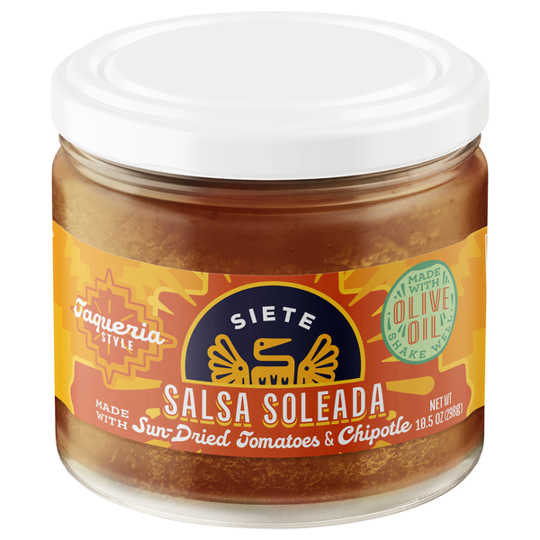Siete Salsa Soleada, Sundried Tomatoes & Chipotle, Taqueria Style