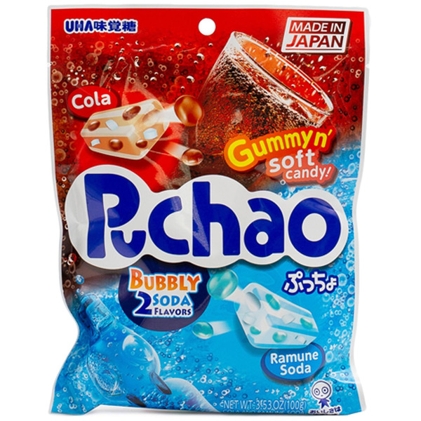Puchao Candy, Gummy n' Soft, Bubbly,  2 Soda Flavors