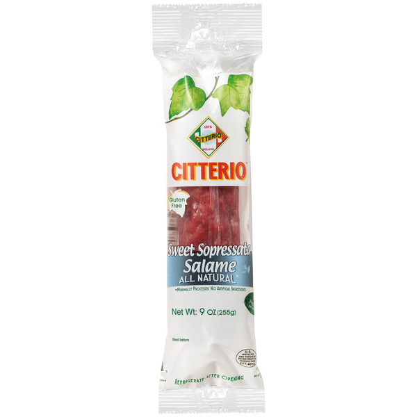Citterio USA Sweet Sopressata Salame Chub, All Natural Same-Day