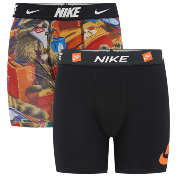 Nike Boys' Printed Long Boxer Briefs, M - University Red/Multi