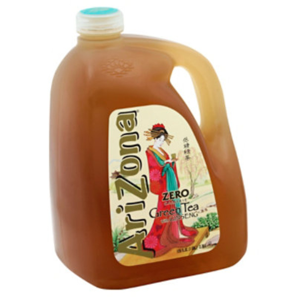 AriZona Green Tea, Zero Calorie, with Ginseng