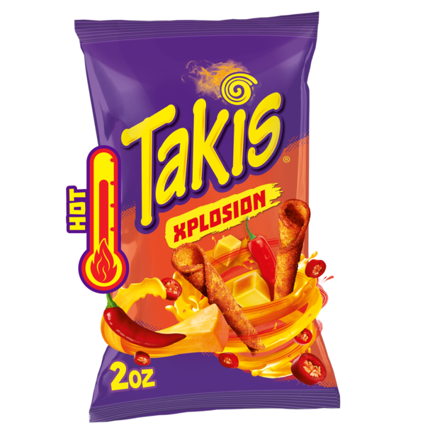 Takis Xplosion 2 oz Value Size Bag, Cheese and Chili Pepper
