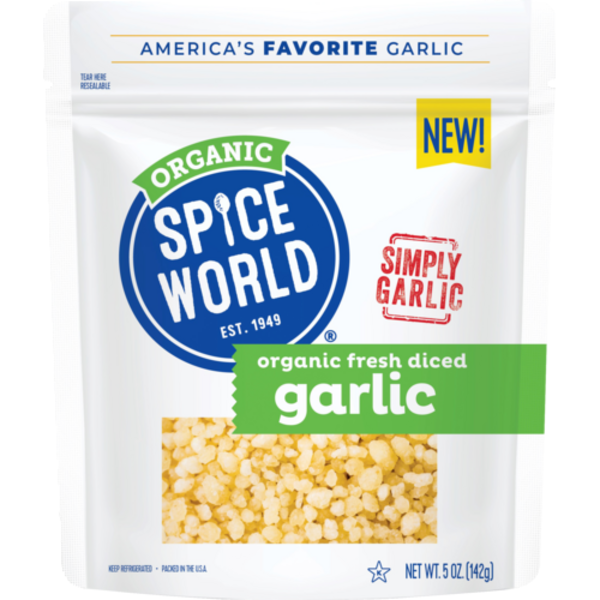 Spice World Organic Fresh Diced Garlic