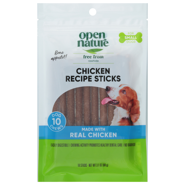 Open Nature Dog Chews, Chicken Recipe Sticks