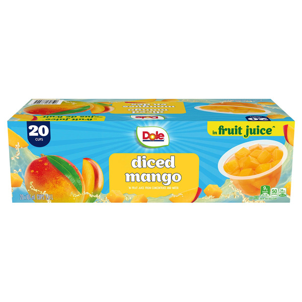 Dole Diced Mango Fruit Cups in Fruit Juice