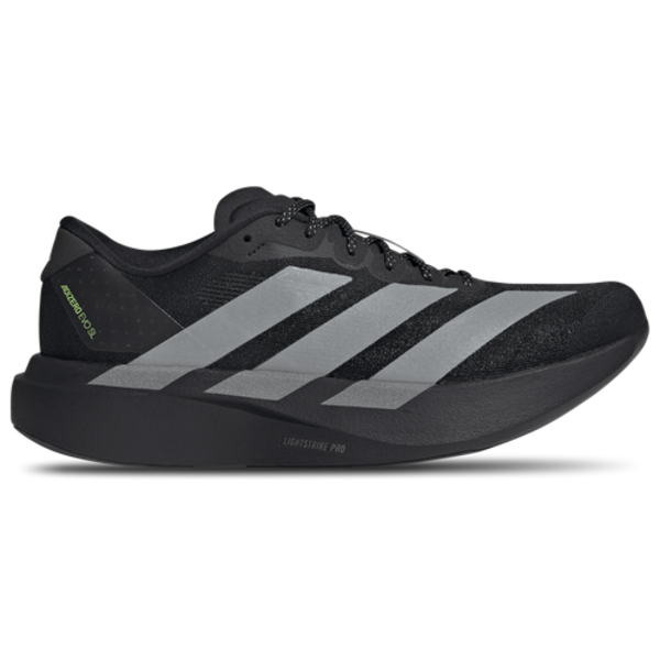 adidas Men's adiZero Evo SL Running Shoes, Size 12 - Silver Metallic/Signal Green/Black