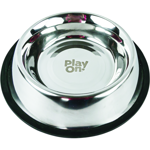 Play On Non-Tip Stainless Steel Dog Bowl