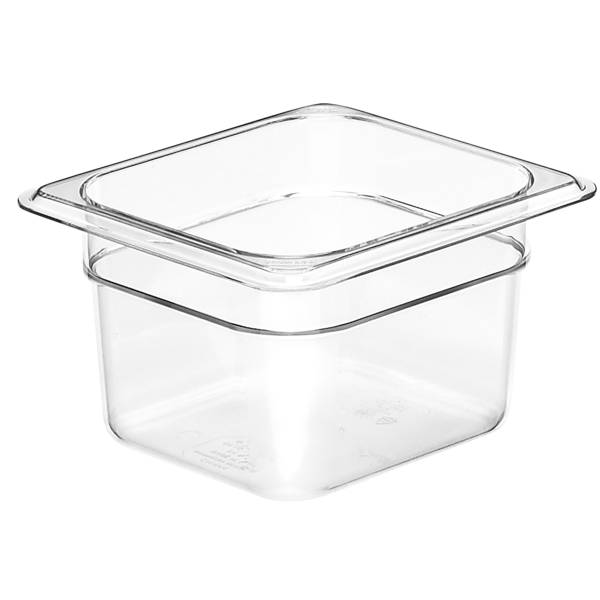 Cambro - Camwear 64CW135 - 1/6 Size Food Pan, 4" Deep, Clear