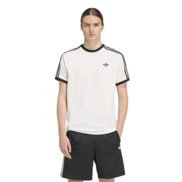 adidas Men's Adicolor Sport Classics 3-Stripes T-Shirt, L - Cloud White