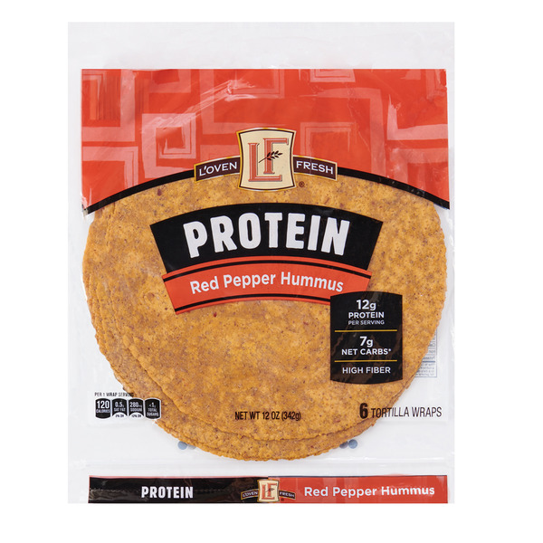 L'oven Fresh Red Pepper Hummus Protein Wrap