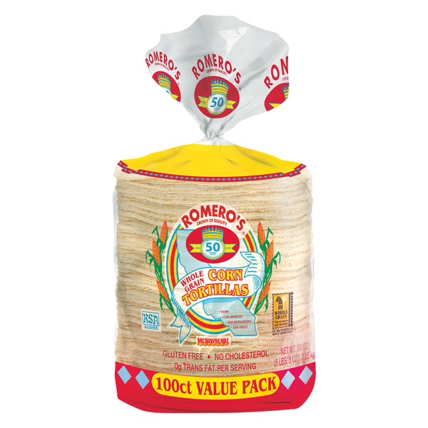 Romero's White Corn Tortillas 100 Ct