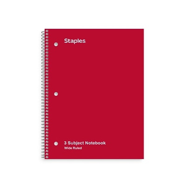 TOPS Notebook, 3 Subject, Wide Rule, 120 Sheets
