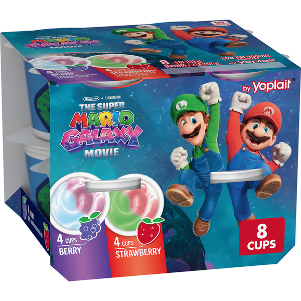 Yoplait The Super Mario Galaxy Movie Low Fat Yogurt Cups Variety Pack