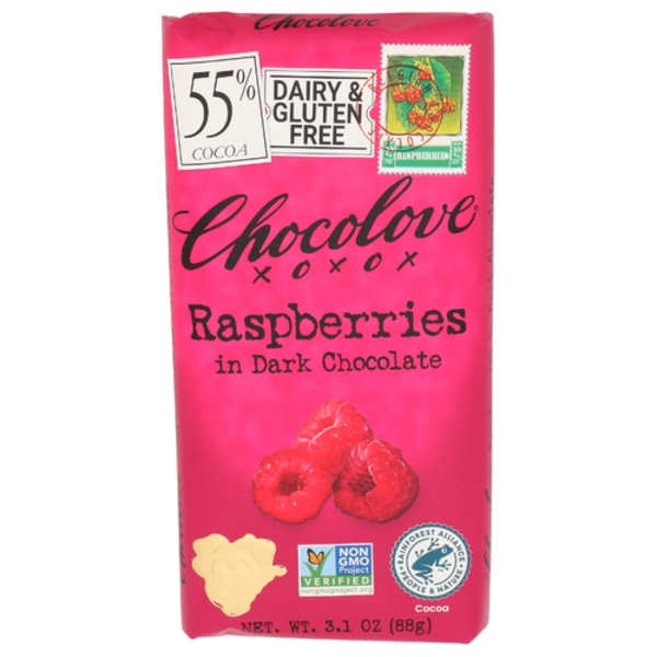 Chocolove Raspberries In Dark Chocolate Bar Same-Day Delivery or