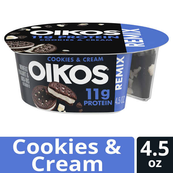 Oikos REMIX Cookies & Cream 11g Protein Vanilla Nonfat Greek