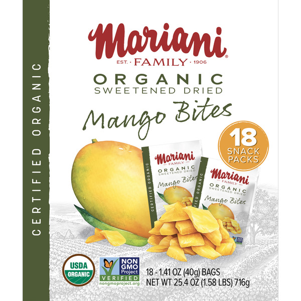 Mariani Organic Sweetened Dried Mango Bites