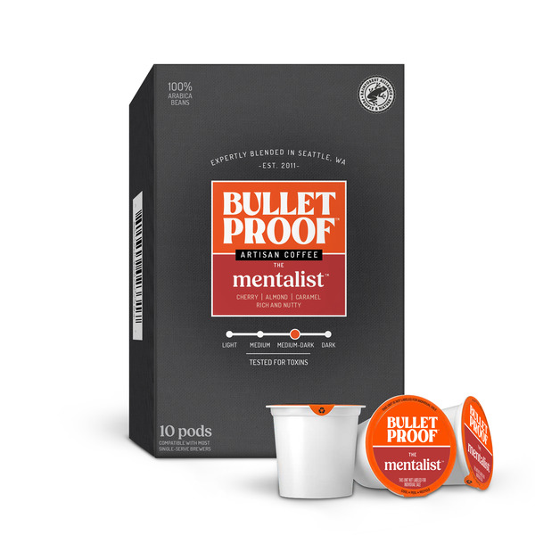 Bulletproof The Mentalist, Medium-Dark Roast Coffee Pods Same-Day