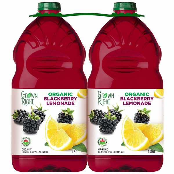 Grown Right Organic Blackberry Lemonade 2 x 1.89 L