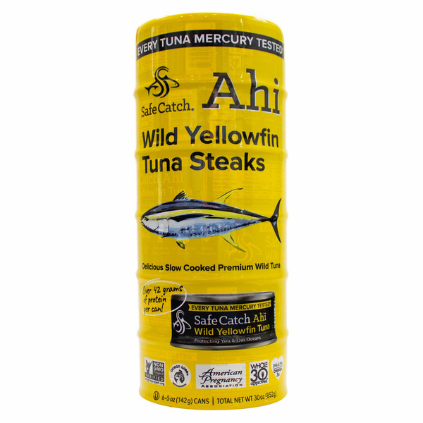 Safe Catch Yellowfin Ahi Tuna, 6 x 5 oz