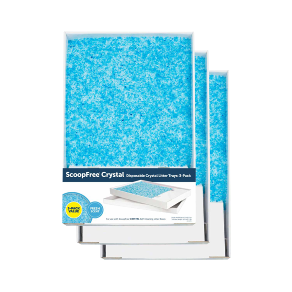 PetSafe ScoopFree® Crystal Disposable Litter Tray, Fresh Scent, 3-Pack