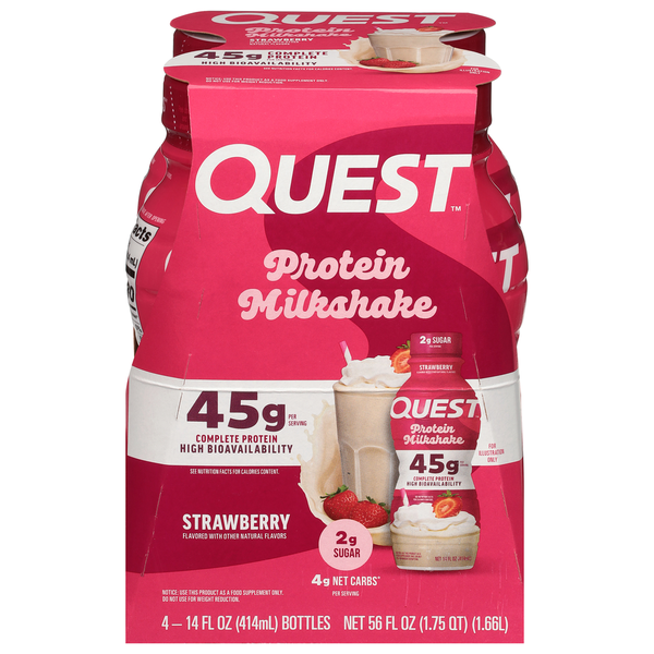 Quest Strawberry Protein Milkshake