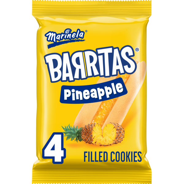 Marinela Barritas, 2 ct, Piña, Filled Cookies, Cookie Bars, 3.88 oz