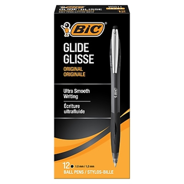 BIC Black Retractable 1.0mm Atlantis Original Ballpoint Pens