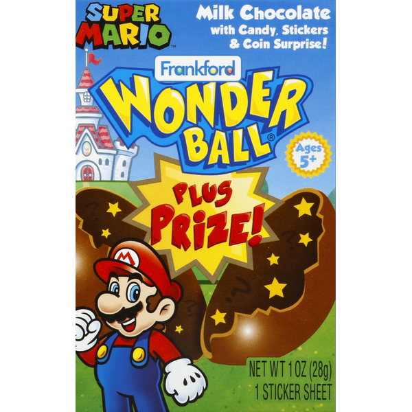 Frankford Milk Chocolate, Wonder Ball, Super Mario, Plus Size, Ages 5+