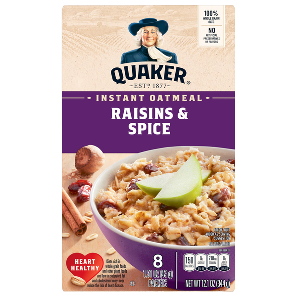 Quaker Raisins & Spice Instant Oatmeal