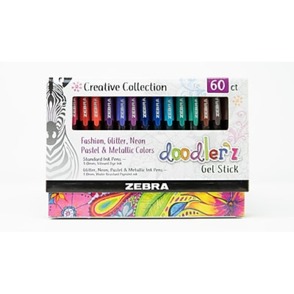 Zebra Assorted Inks Medium Point doodler'z Gel Pens
