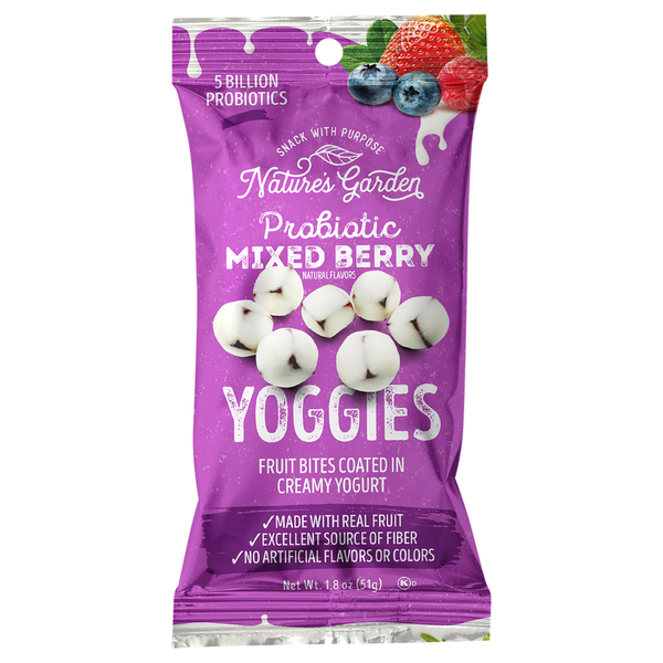 Nature's Garden Probiotic Mixed Berry Yoggies Same-Day Delivery or