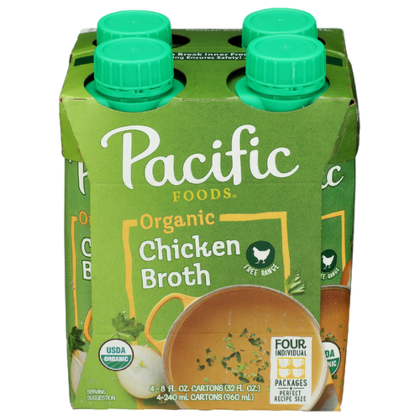 Pacific Foods Organic Chicken Broth 4 Pack