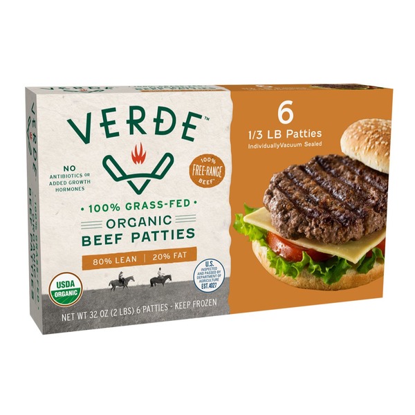 Verde Farms Frozen Organic Grass Fed Beef Patties (each) from BJ's