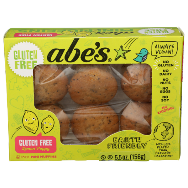 Abes Lemon Poppy Mini Muffins 6 Pack