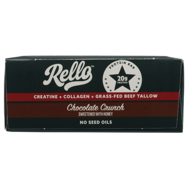 Rello Chocolate Crunch Tallow Protein Bar 12 Pack