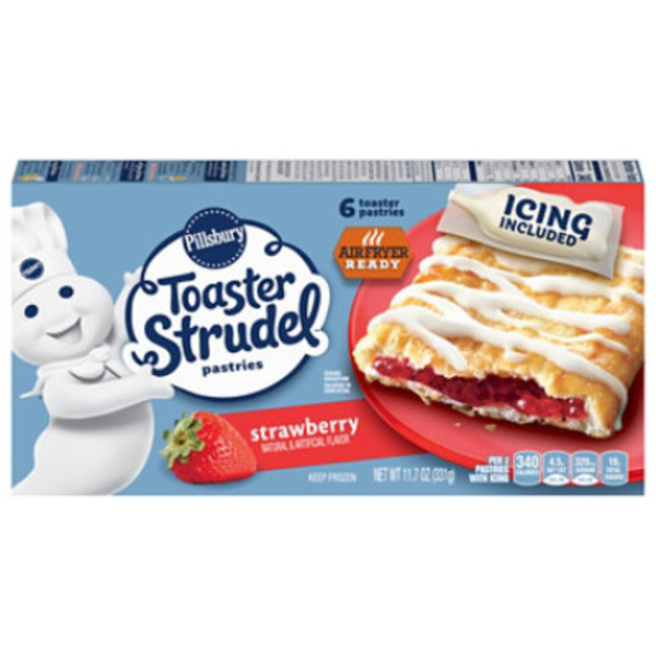 Pillsbury Strawberry Toaster Strudel Frozen Pastries