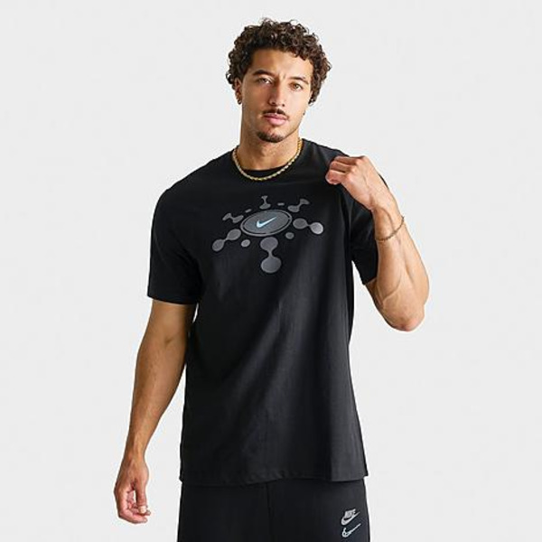 Nike Men's Club Node Graphic T-Shirt, S - Black/Light Smoke Grey