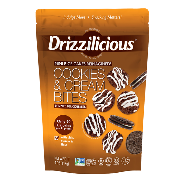 Drizzilicious Mini Rice Cake Bites, Cookies & Cream! Same-Day