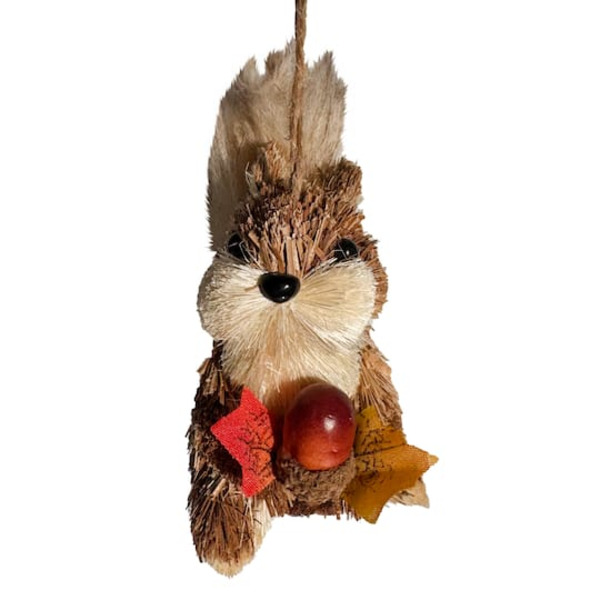 Ashland Decorative Natural Squirrel Ornament with Leaf