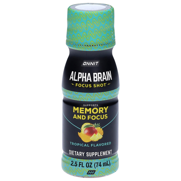Onnit Alpha Brain Tropical Flavored Focus Shot Same-Day Delivery